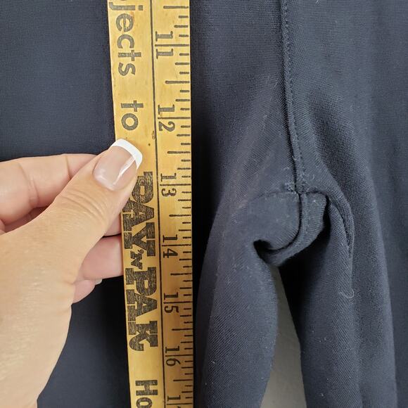 Soft Surroundings Women's L Pull On Ponte Pocket Pants Black Scallop Cutout‎ - Picture 6 of 11